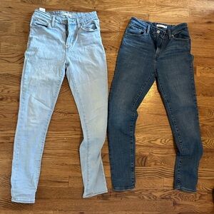 Levi's Women's Skinny Jeans in Light and Dark Blue